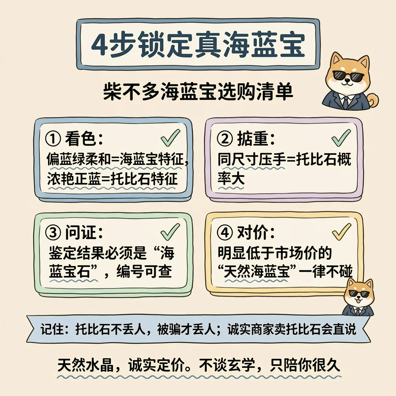 4步锁定真海蓝宝
