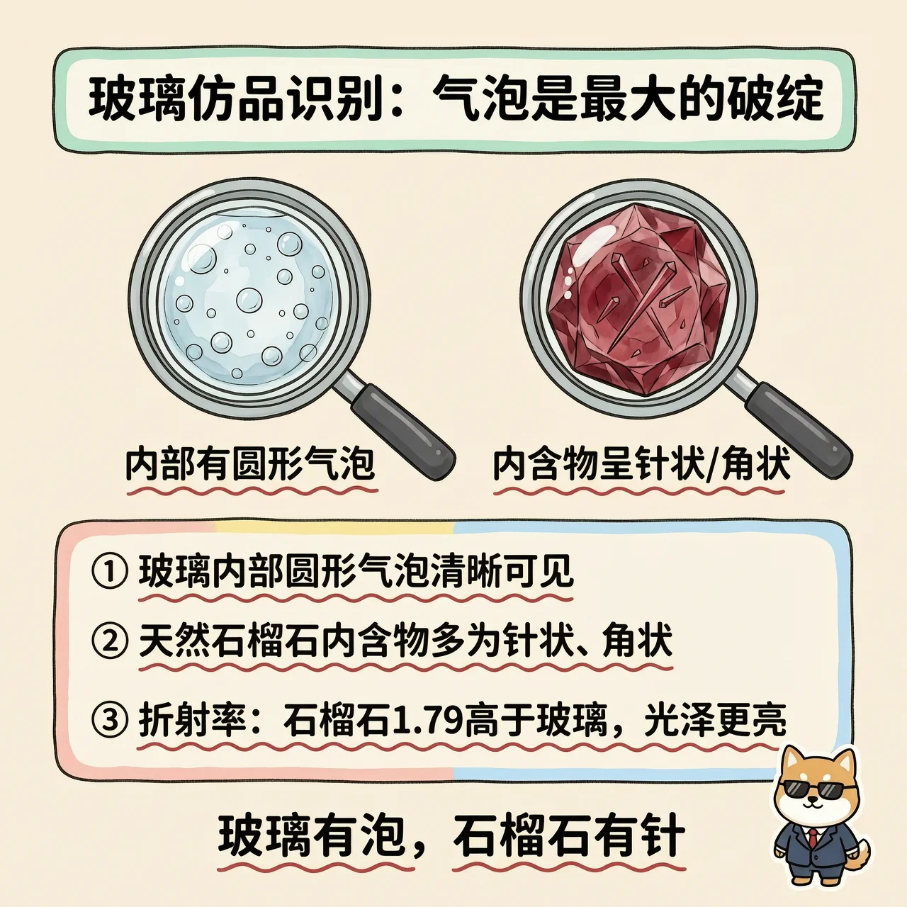 玻璃仿石榴石，三招就