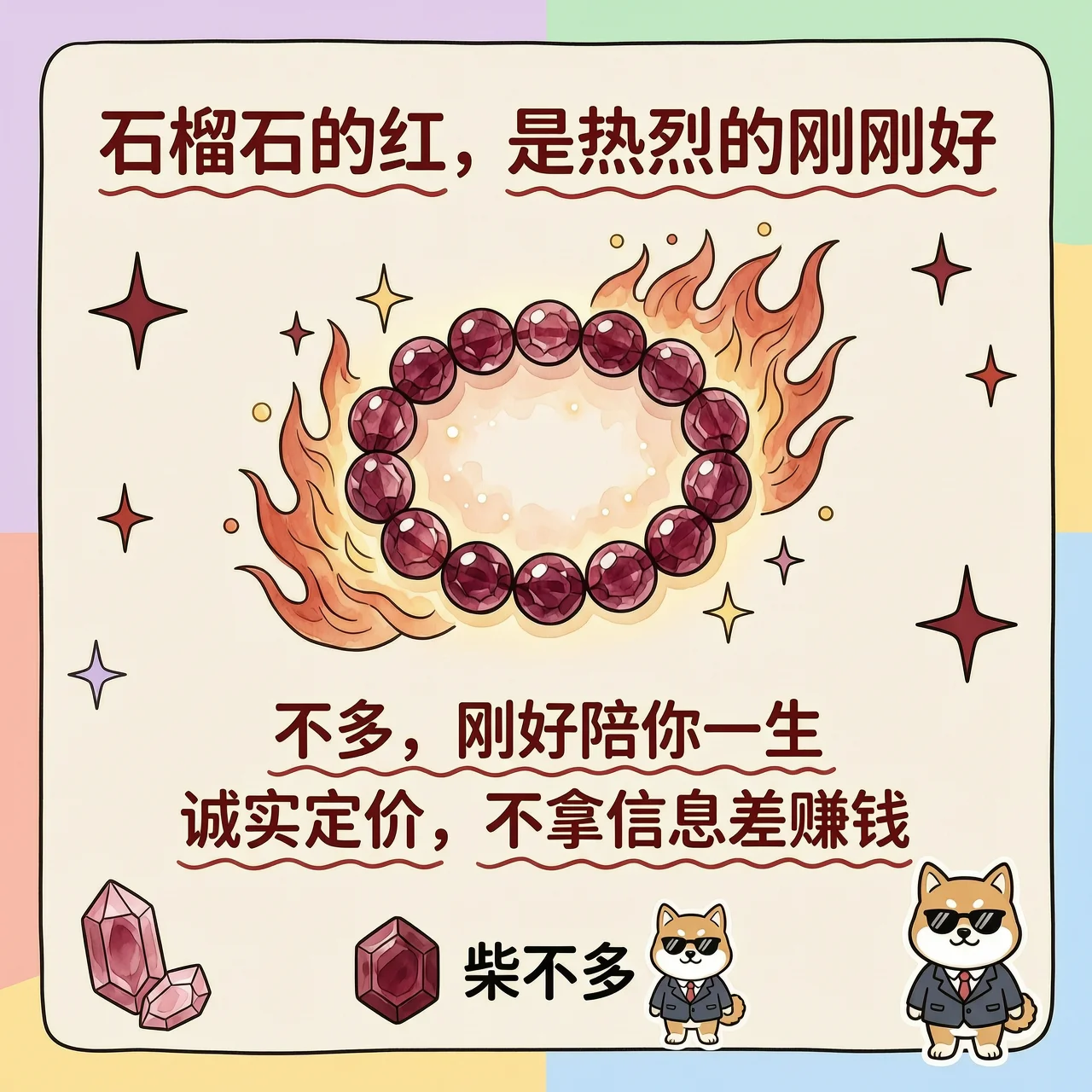一颗真石榴石，是沉甸