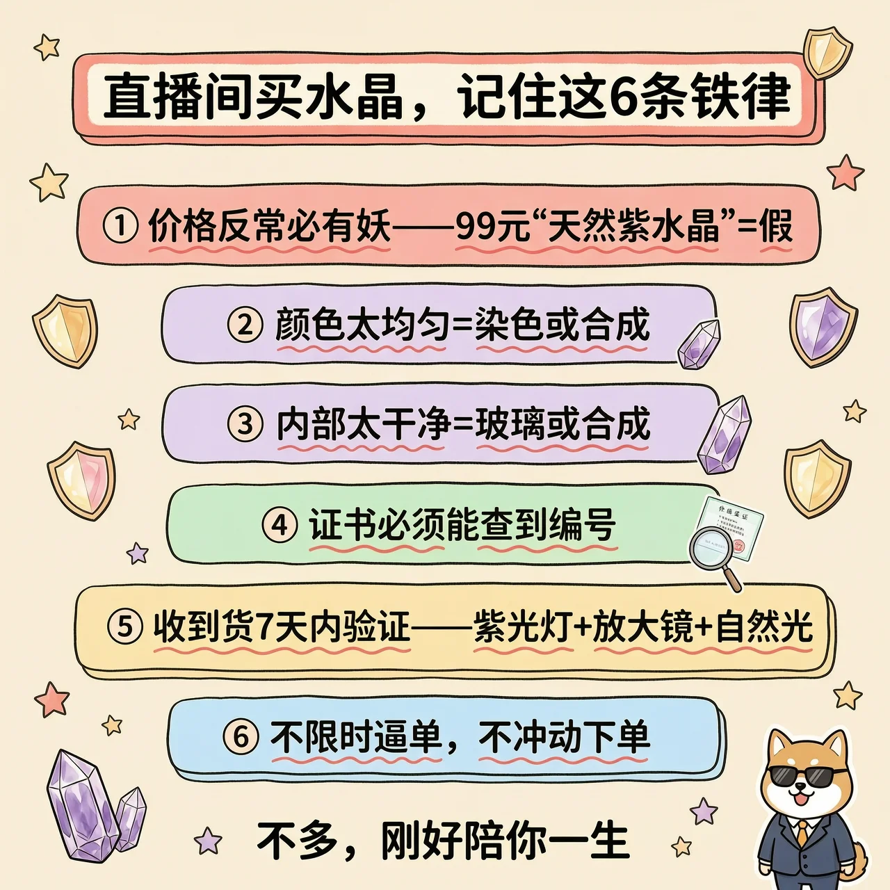 直播间买水晶，记住这6条