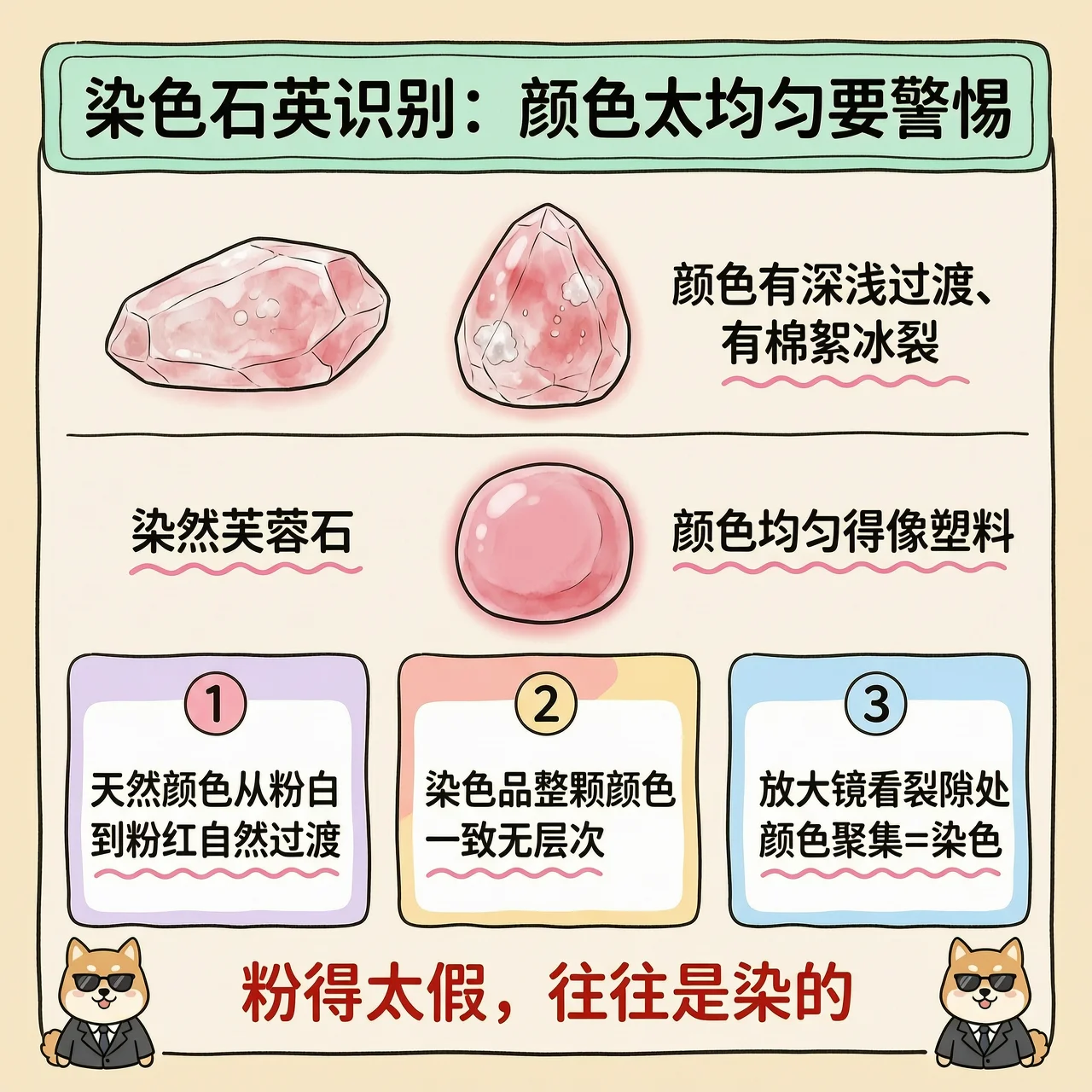 染色芙蓉石：颜色太均