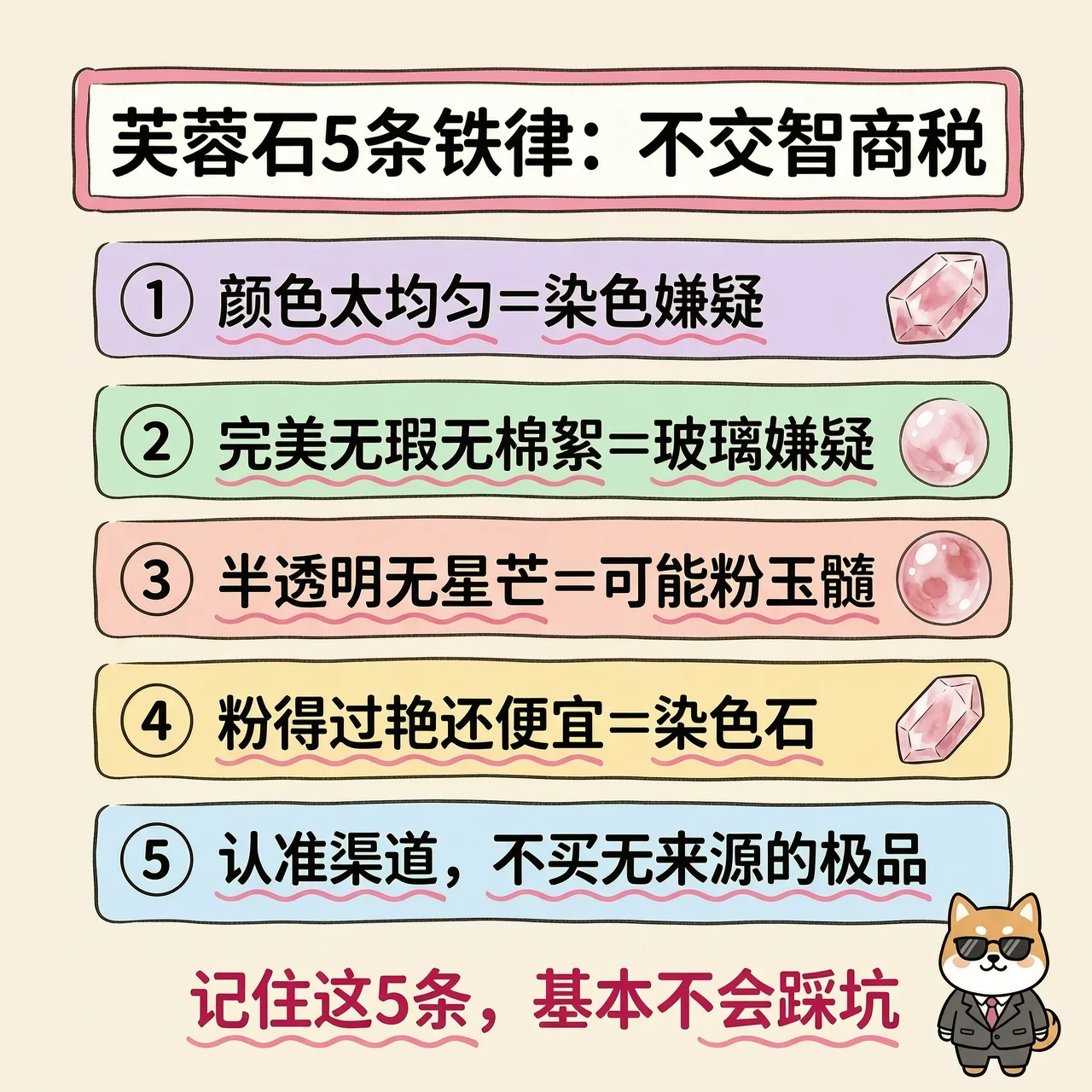 芙蓉石6条铁律：不交