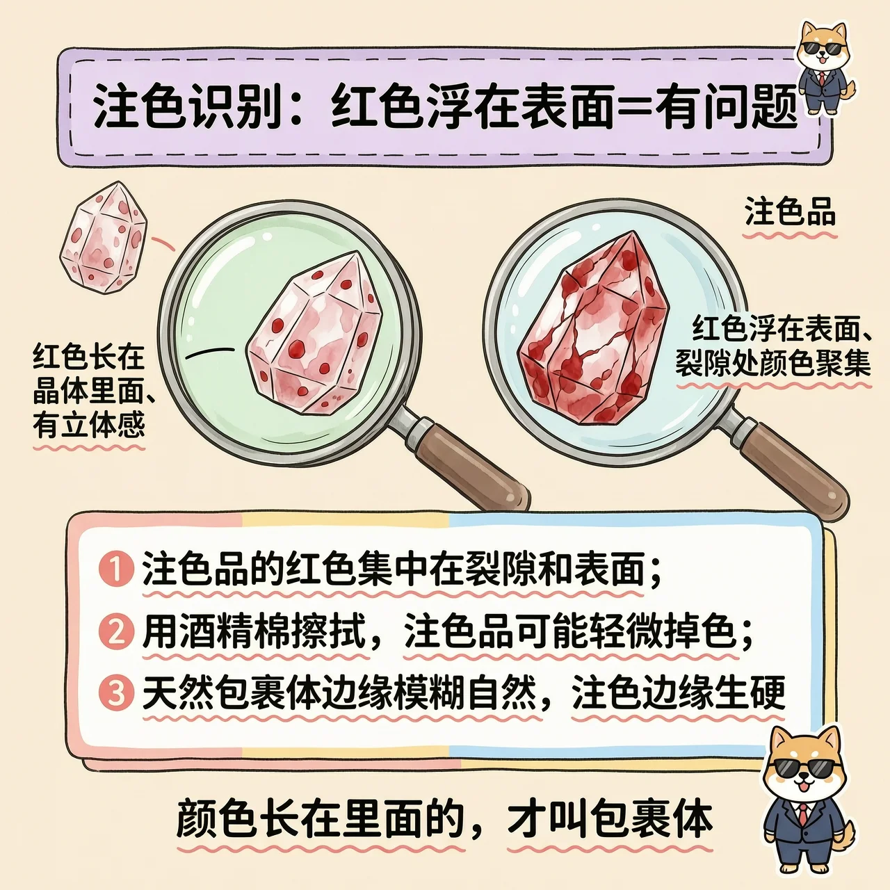 人造红点、玻璃仿品：