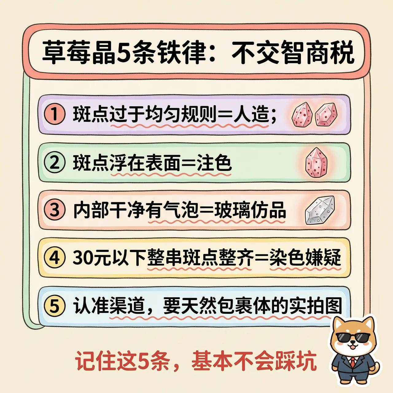 草莓晶6条铁律：不交