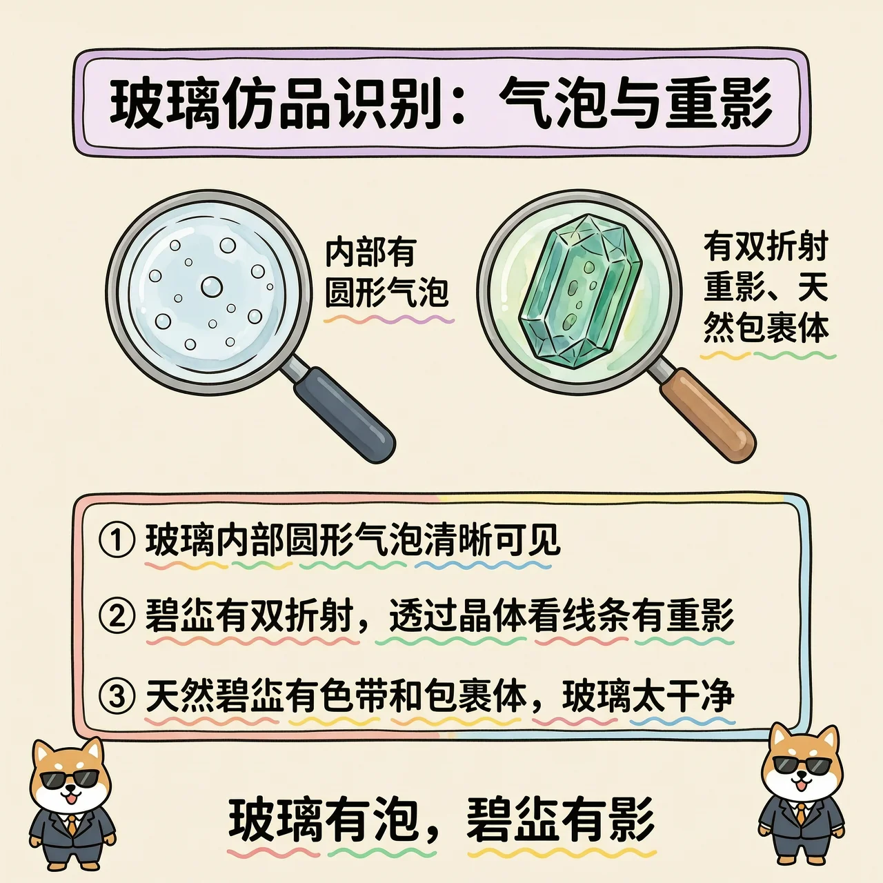 三招看出碧玺注了多少