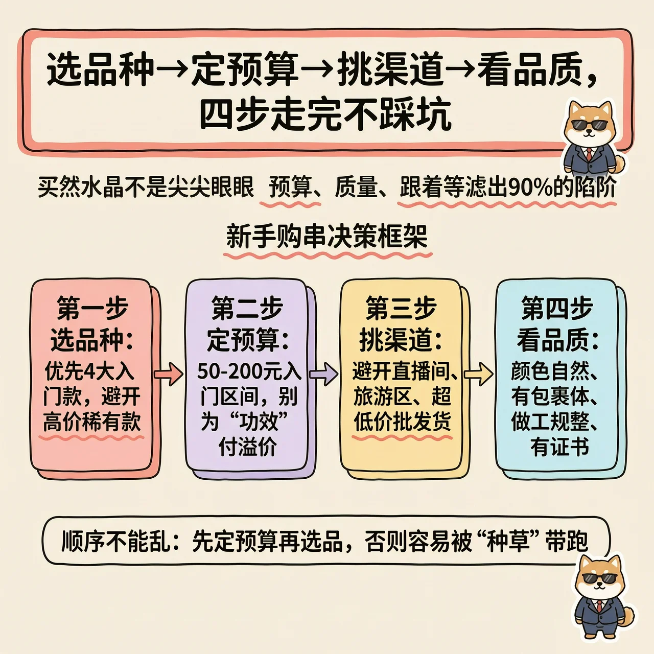 选品种→定预算→挑渠道→