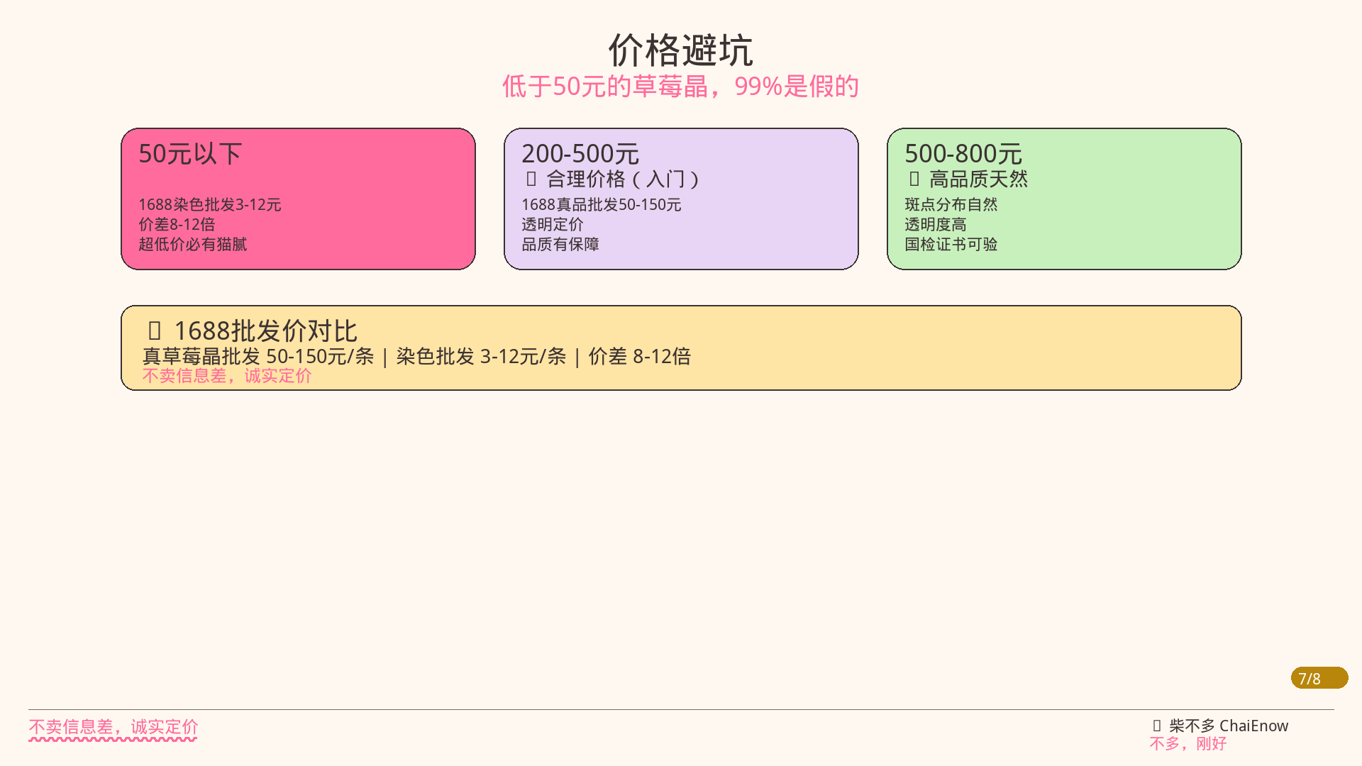 价格避坑